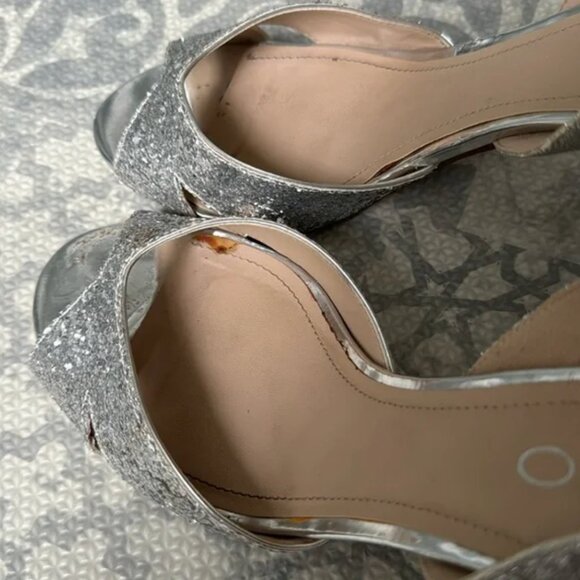 ALDO glitter sprakly silver high heel size 7 - Picture 6 of 11